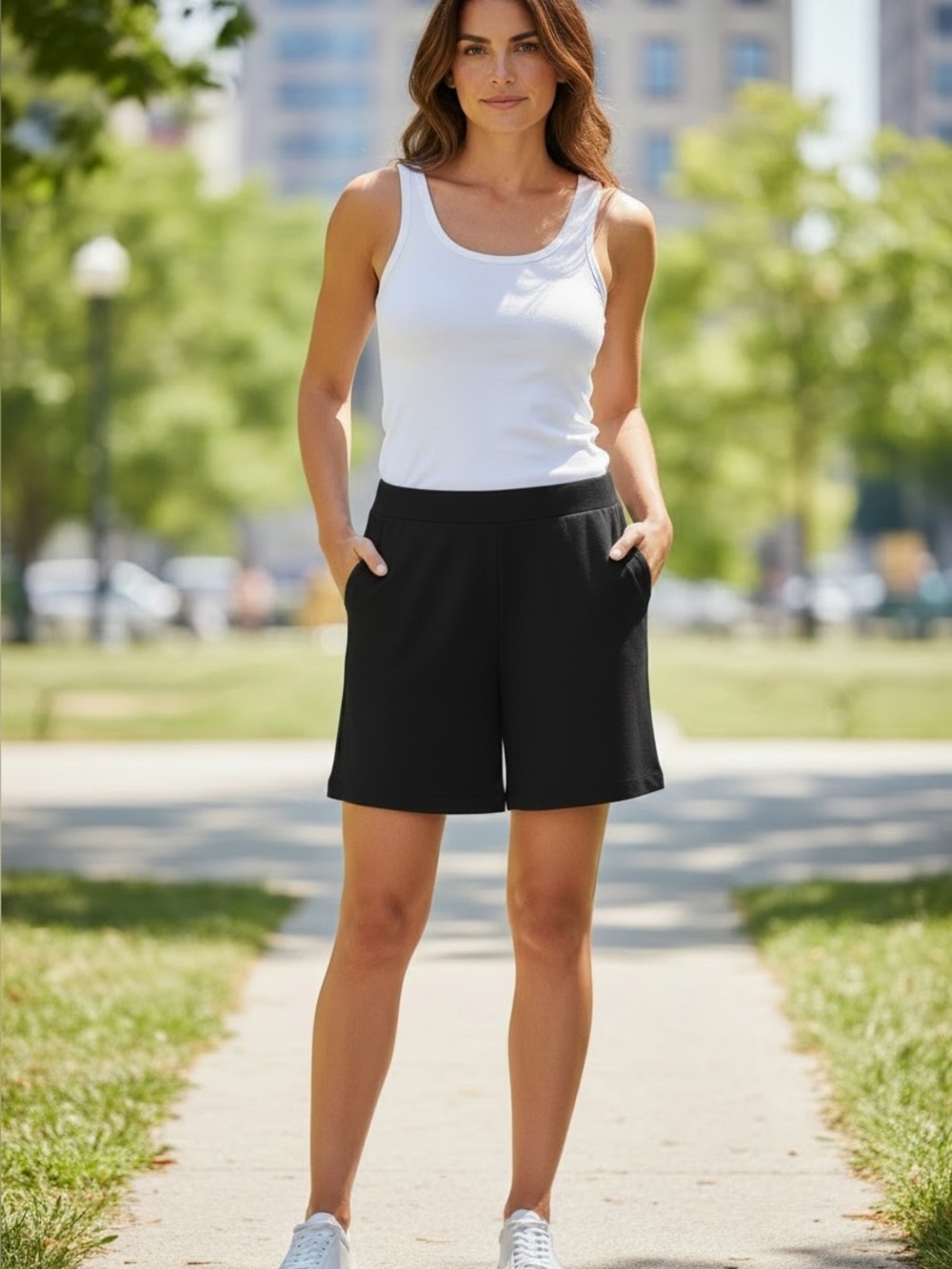 J. Jill Black Bermuda Pull-On Shorts
